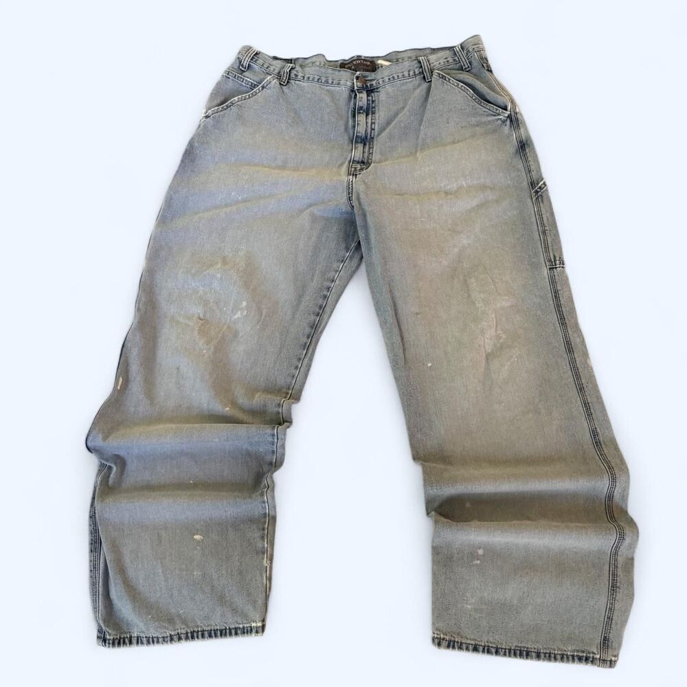 Silvertab Men's Blue and Grey Jeans